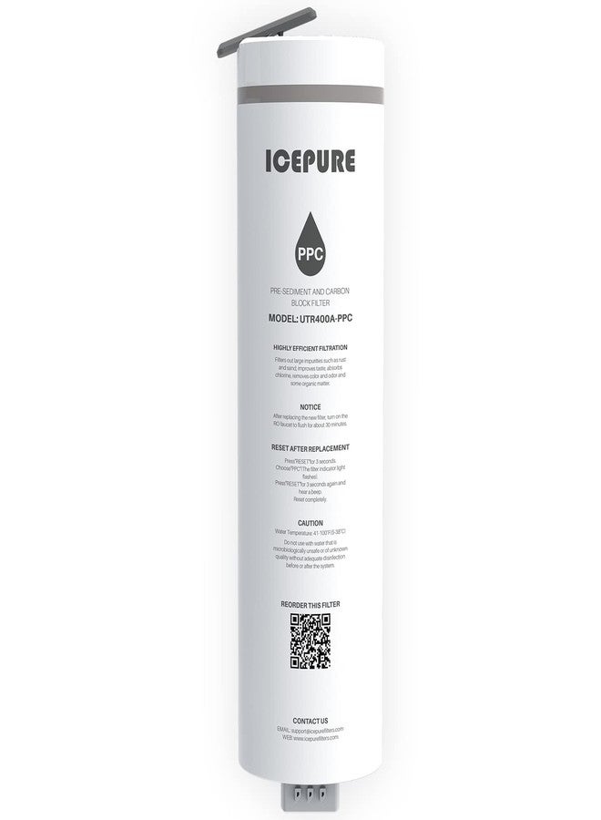 ICEPURE UTR400-PPC Filter, 1 year Lifetime, Replacement for UTR400 Reverse Osmosis System, Reduces large particles of impurities, chlorine, colors and odors, 1PACK - Image 1